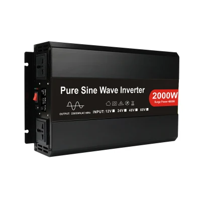 Inverter solare a onda sinusoidale pura da 2000 W 12 V/24 V/48 V CC a CA 110 V/220 V/230 V